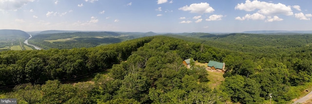 2020 Quaint Acres Ln, Berkeley Springs, WV 25411 - bird's eye view of a heavily wooded area and a mountain backdrop
