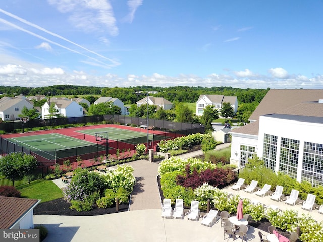 614 Empire Dr, Downingtown, PA 19335 - view of tennis court with a residential view