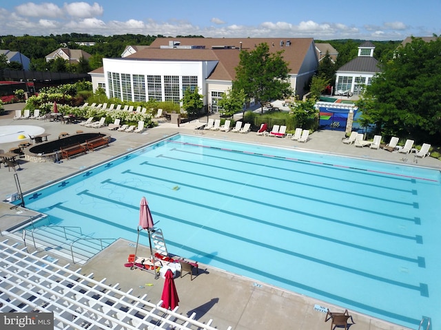 614 Empire Dr, Downingtown, PA 19335 - community pool with a patio area