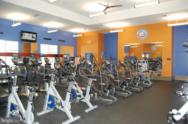 614 Empire Dr, Downingtown, PA 19335 - workout area with a towering ceiling