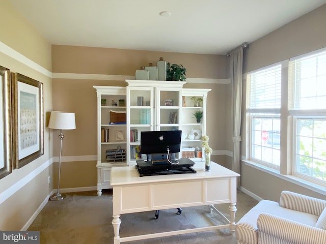 614 Empire Dr, Downingtown, PA 19335 - carpeted home office featuring baseboards