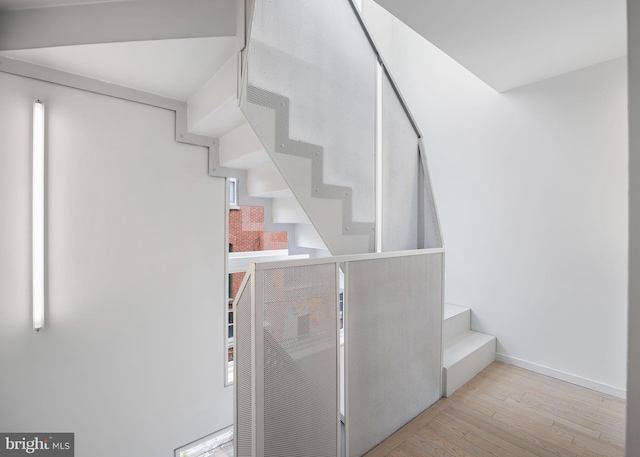 2710 W Harper St, Philadelphia, PA 19130 - stairs with wood-type flooring and baseboards