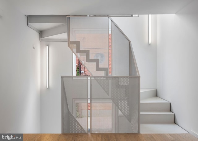 2710 W Harper St, Philadelphia, PA 19130 - staircase with wood finished floors