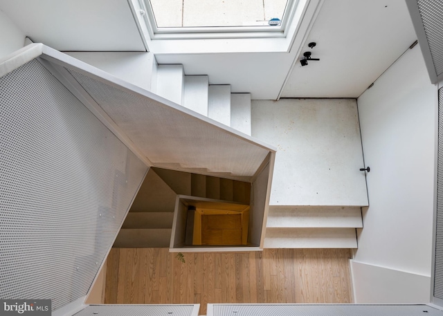 2710 W Harper St, Philadelphia, PA 19130 - stairway featuring a skylight