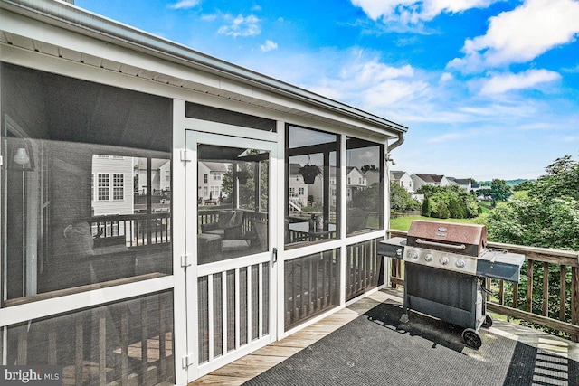 202 Galyn Dr, Brunswick, MD 21758 - view of patio / terrace featuring a sunroom and a grill