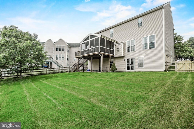 202 Galyn Dr, Brunswick, MD 21758 - back of house with a sunroom and stairway