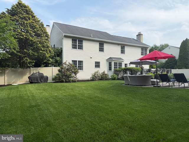 4170 Tersher Dr, Doylestown, PA 18902 - rear view of house featuring a chimney and a patio area