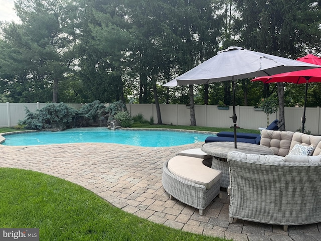 4170 Tersher Dr, Doylestown, PA 18902 - view of pool featuring a fenced backyard and a patio