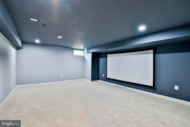 17301 Roundmont Pl, Round Hill, VA 20141 - home theater with carpet floors, recessed lighting, and baseboards