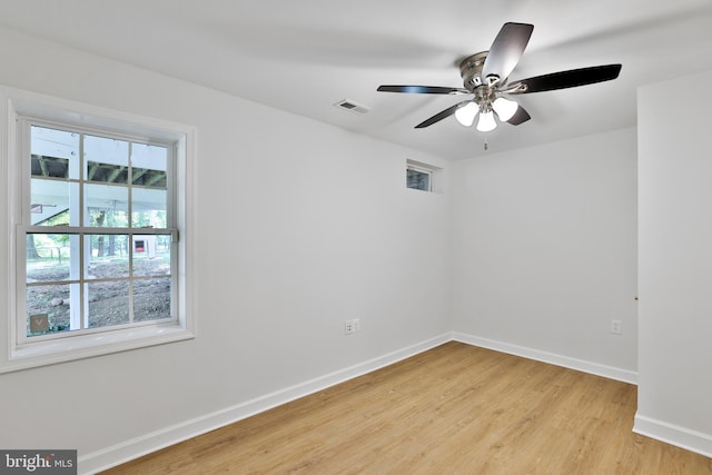 17301 Roundmont Pl, Round Hill, VA 20141 - empty room featuring baseboards, light wood-type flooring, and ceiling fan
