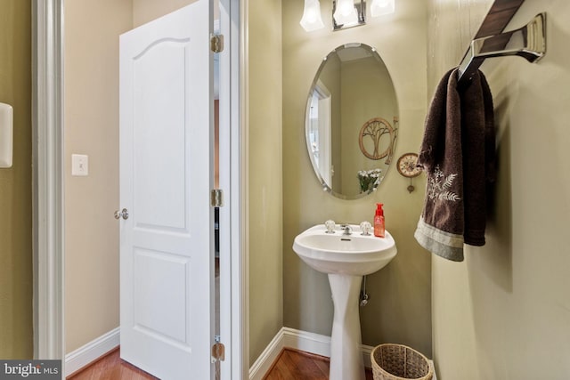 6 Easton Ln, Cinnaminson, NJ 08077 - bathroom featuring baseboards and wood finished floors