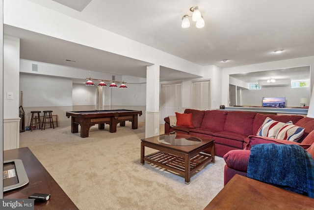 6 Easton Ln, Cinnaminson, NJ 08077 - living area featuring carpet floors and pool table