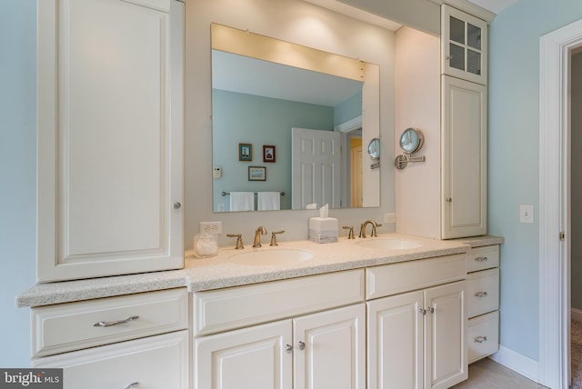 3525 Traveler Rd, Rockingham, VA 22801 - bathroom featuring double vanity and tile patterned flooring
