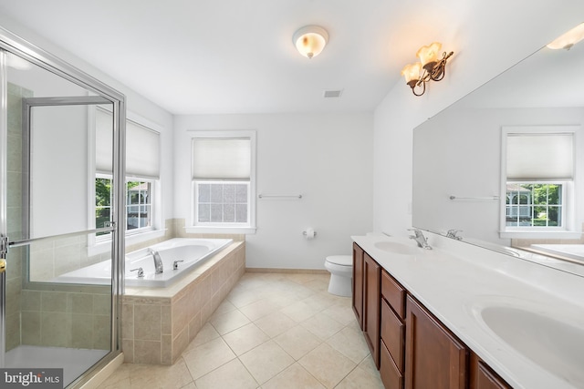 106 Gabrielle Ct Unit 8, Broomall, PA 19008 - bathroom with plenty of natural light, double vanity, and a garden tub