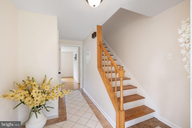 233 Kimble Rd, Berryville, VA 22611 - stairs featuring tile patterned floors and baseboards