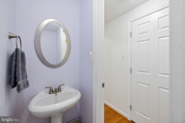 233 Kimble Rd, Berryville, VA 22611 - bathroom with a sink and wood finished floors
