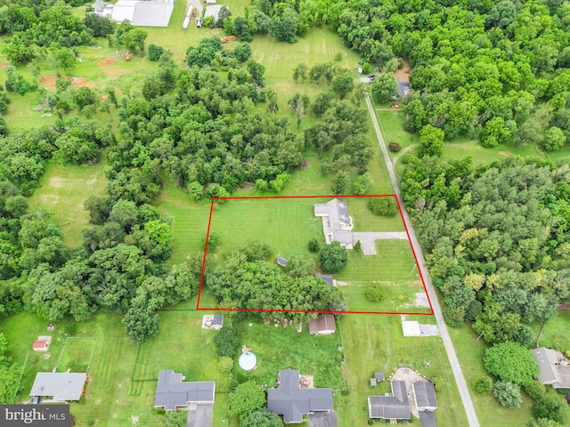 233 Kimble Rd, Berryville, VA 22611 - aerial view of property and surrounding area featuring property boundaries highlighted