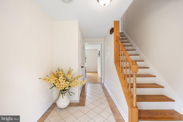 233 Kimble Rd, Berryville, VA 22611 - stairs featuring tile patterned floors and baseboards