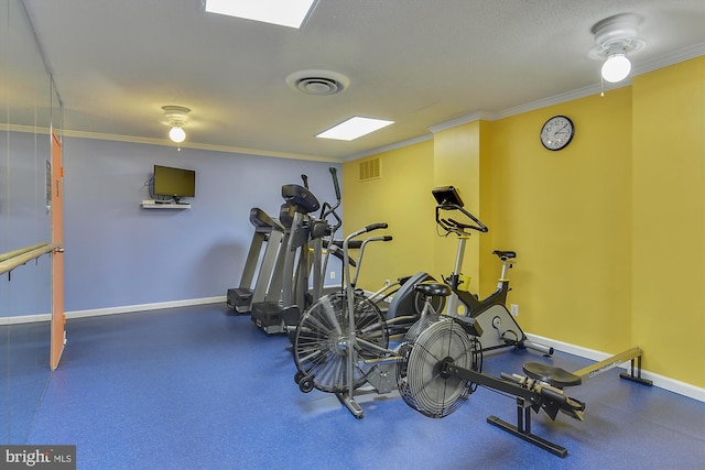 9039 Sligo Creek Pkwy Unit 102, Silver Spring, MD 20901 - exercise area with ornamental molding and baseboards