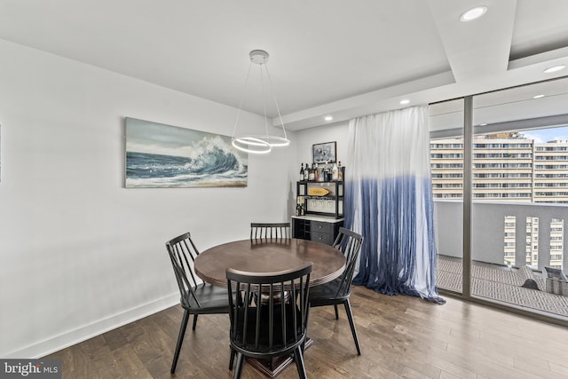 6101 Edsall Rd Unit 1111, Alexandria, VA 22304 - dining area featuring wood finished floors, recessed lighting, and baseboards