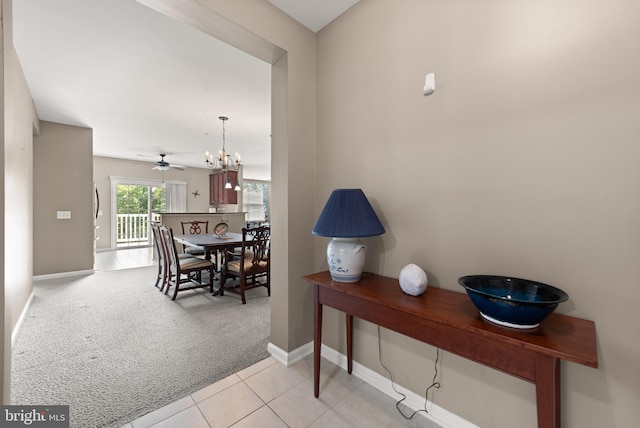 1412 Wigeon Way Unit 204, Gambrills, MD 21054 - dining space with a chandelier and light colored carpet