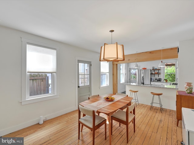 142 E New St, Lancaster, PA 17602 - dining space with light wood finished floors and baseboards