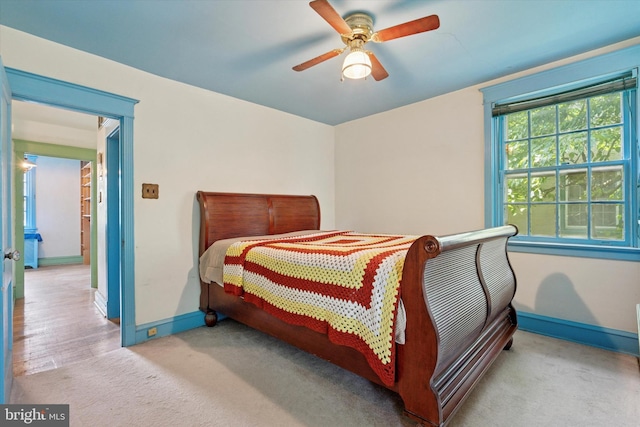 340 W Durham St, Philadelphia, PA 19119 - carpeted bedroom with baseboards and ceiling fan
