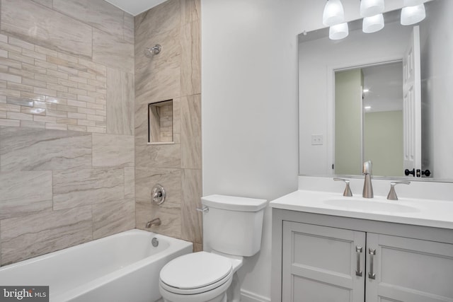 318 Mayfield Ct, Westminster, MD 21158 - full bath featuring toilet, vanity, and tub / shower combination