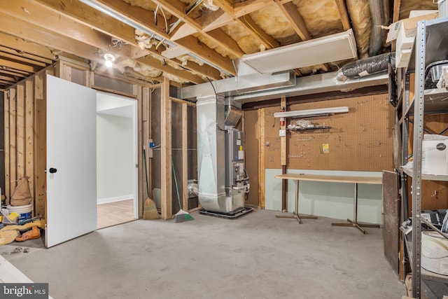 318 Mayfield Ct, Westminster, MD 21158 - unfinished below grade area featuring a workshop area and heating unit
