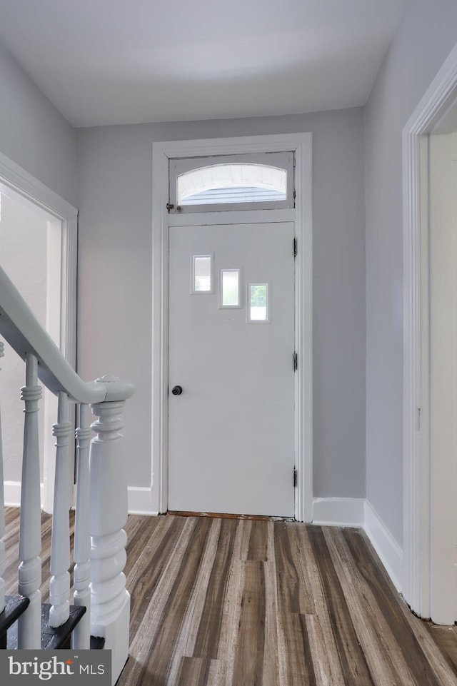 143 Hanover St, Glen Rock, PA 17327 - foyer entrance featuring wood finished floors and stairway