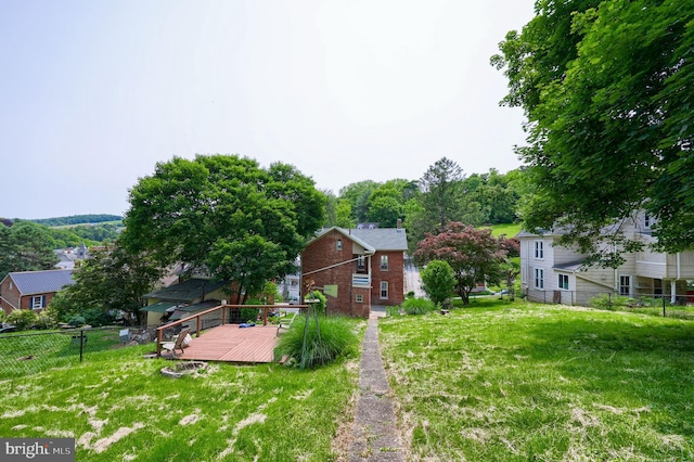 143 Hanover St, Glen Rock, PA 17327 - view of yard with a wooden deck