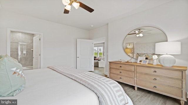 7 Florence Sarah Ln, Lexington City, VA 24450 - bedroom featuring wood finished floors, connected bathroom, and a ceiling fan