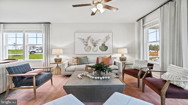 7 Florence Sarah Ln, Lexington City, VA 24450 - living area featuring ceiling fan and wood finished floors