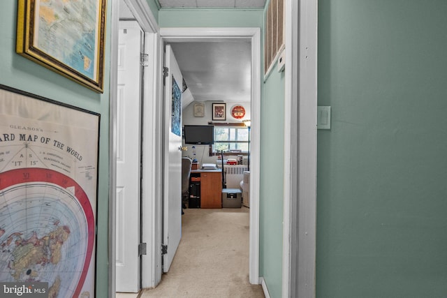 35 Long Loop Rd, Levittown, PA 19056 - hall with light carpet and vaulted ceiling