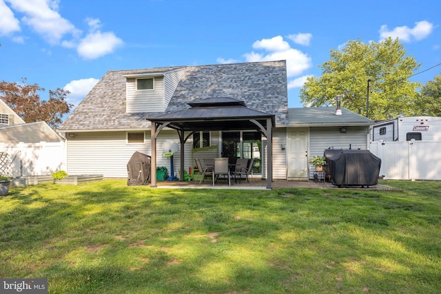 35 Long Loop Rd, Levittown, PA 19056 - back of property featuring a gazebo and a patio