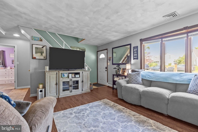 35 Long Loop Rd, Levittown, PA 19056 - living area featuring wood finished floors and recessed lighting