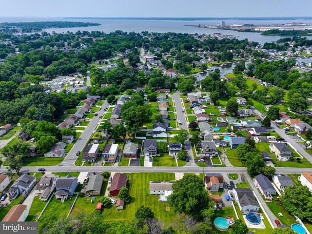 2411 Ruth Ave, Sparrows Point, MD 21219 - aerial view of property and surrounding area featuring a large body of water and nearby suburban area