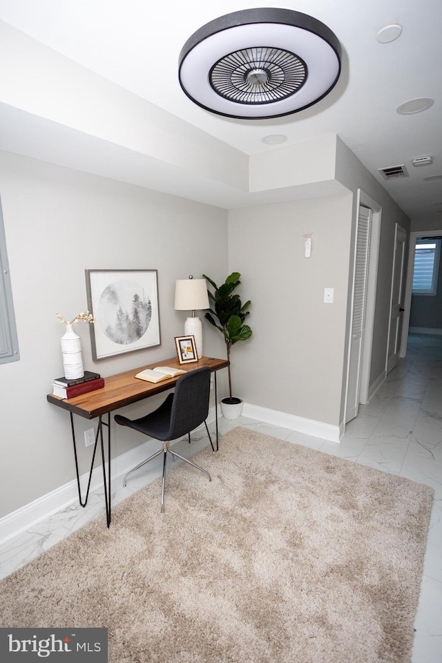 2127 Sigel St, Philadelphia, PA 19145 - office featuring marble look tile flooring and baseboards