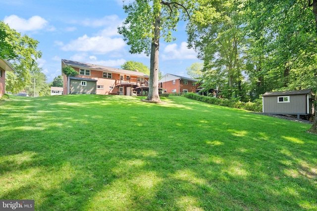 5634 Inverchapel Rd, Springfield, VA 22151 - view of green lawn featuring stairway and a deck