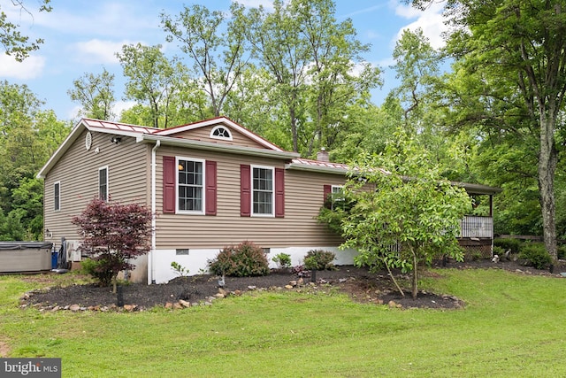 171 Sinking Spring Ln, Gore, VA 22637 - view of home's exterior with a lawn, crawl space, and a chimney