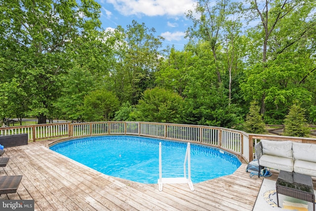 171 Sinking Spring Ln, Gore, VA 22637 - view of swimming pool featuring a wooden deck