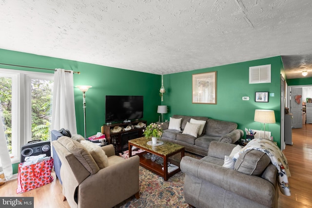 320 Lee St, Front Royal, VA 22630 - living room with a textured ceiling and wood finished floors