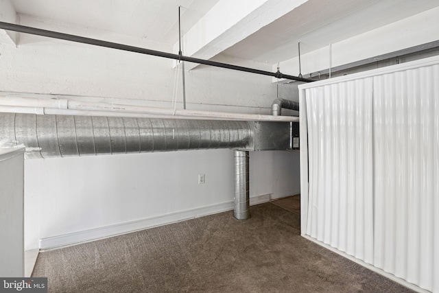 810 N Hancock St Unit 2, Philadelphia, PA 19123 - below grade area featuring carpet and baseboards