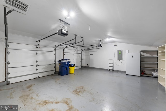8 Railroad Pl, Pennington, NJ 08534 - garage featuring electric panel and a garage door opener