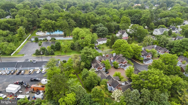 8 Railroad Pl, Pennington, NJ 08534 - aerial perspective of suburban area with a heavily wooded area