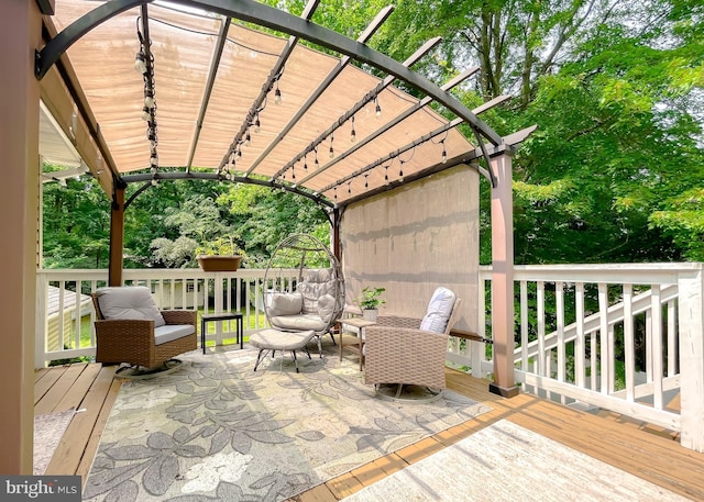 26055 Prospect Hill Rd, Mechanicsville, MD 20659 - wooden terrace featuring a pergola