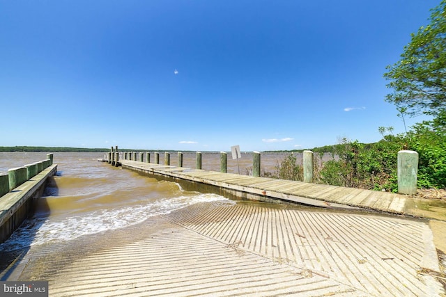 26055 Prospect Hill Rd, Mechanicsville, MD 20659 - dock area with a boat ramp and a water view