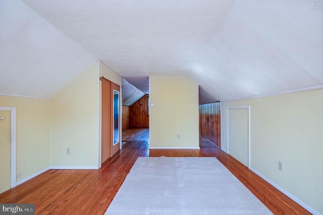 328 W Summit St, Mohnton, PA 19540 - bonus room featuring wood finished floors, vaulted ceiling, and baseboards