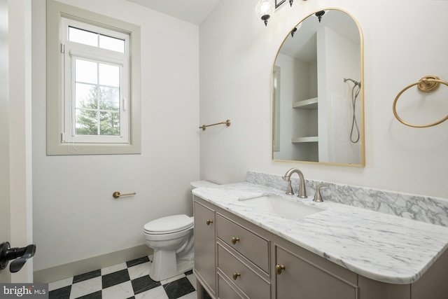 135 Radnor Ct, Rockingham, VA 22801 - bathroom with vanity, toilet, baseboards, and tile patterned floors