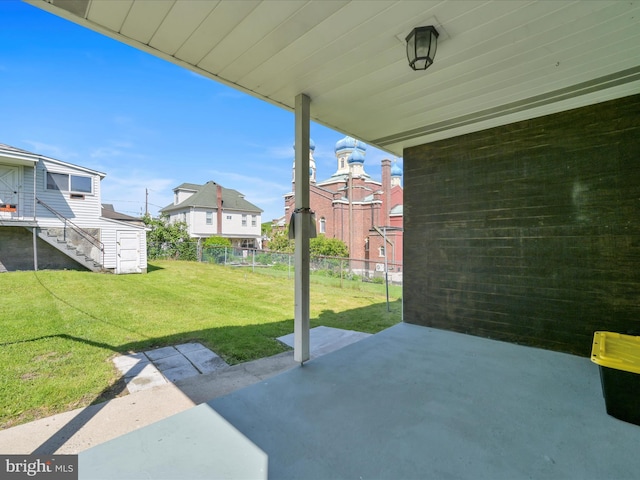 220 Fisher Ave, Coaldale, PA 18218 - view of patio / terrace featuring a residential view and stairway